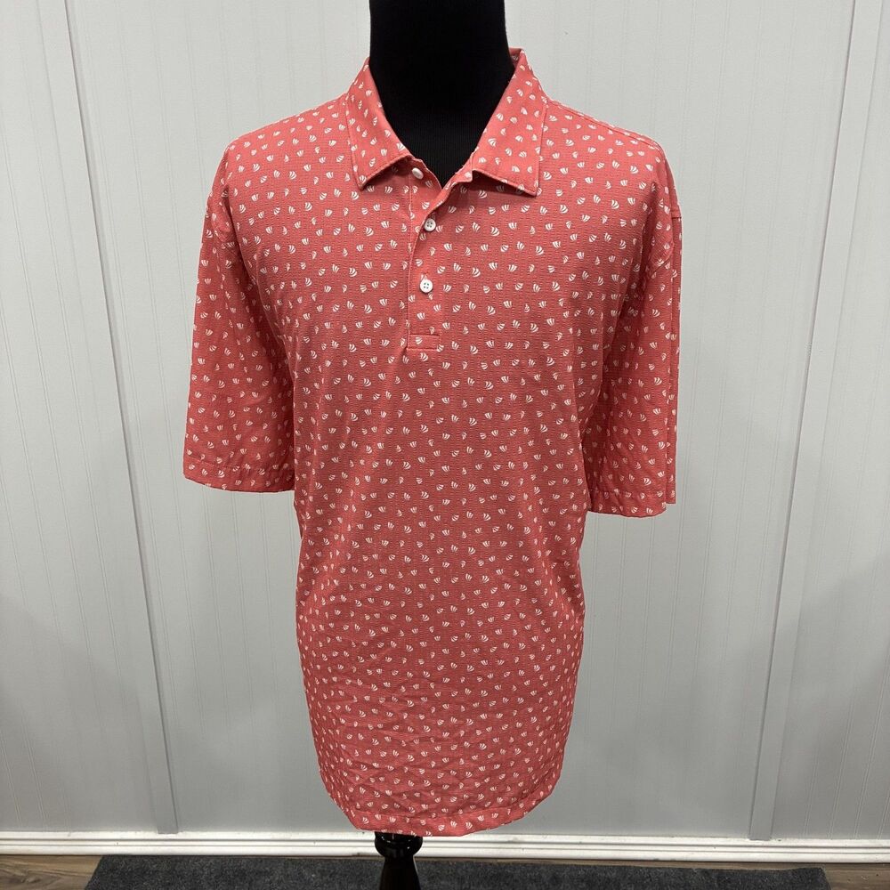 Tommy Bahama Men's 2XLB Pink Bahama Coast Stretch Short Sleeve Polo Golf Shirt
